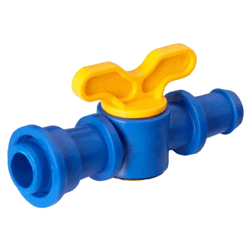 Registro de união de 16 mm com anilhas para mangueira gotejadora