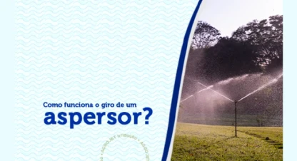 Como funciona o giro de um aspersor de irrigação?